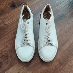 Donald Pliner Men Leather Sneaker White Shoes Size 7